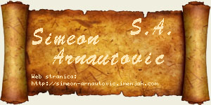 Simeon Arnautović vizit kartica